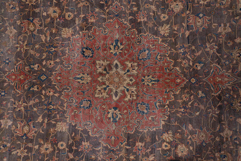 Vintage Kashan Area Rug (8' x 12')